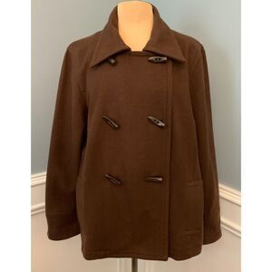 Old Navy Coat Womens 2XL Wool Blend Peacoat Relaxed Preppy Toggle Button Up